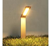 maimai Lampione da Giardino 3000K, Luminoso da Giardino IP65 Paletti Esterni Led 12.8X9.8x40.8cm in Alluminio per Giardini, Parchi, Aree Residenziali e Ingressi Pfadfinder, Sabbia grigio scuro