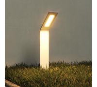 maimai Lampione da Giardino 3000K, Luminoso da Giardino IP65 Paletti Esterni Led 12.8X9.8x40.8cm in Alluminio per Giardini, Parchi, Aree Residenziali e Ingressi Pfadfinder, Sabbia bianco