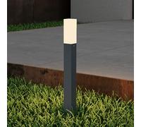 maimai Lampione da Giardino 3000K, Luminoso da Giardino IP65 Paletti Esterni Led 3.8x3.8x40.6cm in Alluminio per Giardini, Parchi, Aree Residenziali e Ingressi Deus Lumina, Sabbia grigio scuro