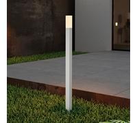 maimai Lampione da Giardino 3000K, Luminoso da Giardino IP65 Paletti Esterni Led 3.8x3.8x80.6cm in Alluminio per Giardini, Parchi, Aree Residenziali e Ingressi Deus Lumina, Sabbia bianco