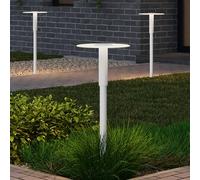maimai Lampione da Giardino 3000K, Luminoso da Giardino IP65 Paletti Esterni Led φ30x80.4cm in Alluminio per Giardini, Parchi, Aree Residenziali e Ingressi StellaeLights, Sabbia bianco