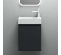 maimai Mobile Bagno Sospeso46x26x63cm, Mobile da Bagno con Cassetto Include Lavabo, Antracite opaco, Seria Pisa02