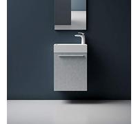 maimai Mobile Bagno Sospeso46x26x63cm, Mobile da Bagno con Cassetto Include Lavabo, Argento, Seria Pisa