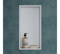 maimai Nicchia a Parete 30x60x8.3cm Mensola Doccia a Muro a Incasso Piastrellabile in Acciaio Inox Facile da Montare, Argento