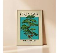 MAIMANG Classico dipinto verde Okinawa Tree Travel stampe su tela poster per parete desktop display poster 20x30cm senza cornice