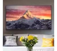 MAIMANG Poster e stampe della montagna Everest al tramonto su tela, quadro da parete con paesaggio, decorazione per soggiorno (80x140 cm/cornice interna)