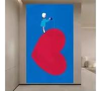 MAIMANG Quadro moderno da parete per la casa, opera d'arte, dipinto astratto con texture, design semplice, arte murale su tela per l'arredamento della casa (80x120 cm/cornice interna)