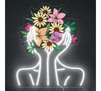 Maimeili Adesso sostenendo i fiori Impressione UV Segnale di neon per uomo Cueva dormitorio Luce della camera in neon illuminare Segnali Decorazioni Festa di anniversario