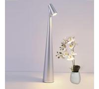 Maimeili Lampada da Tavolo LED Touch Metallo Ricaricabile a Batteria Portatile Regolabile in Luminosità Design Semplice per Ristorante Cena da Coppia Camera da Letto Bar KTV Picnic all'Aperto