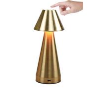 Maimeili Lampada da Tavolo LED Touch Metallo Ricaricabile a Batteria Portatile Regolabile in Luminosità Design Semplice per Ristorante Cena da Coppia Camera da Letto Bar KTV Picnic all'Aperto