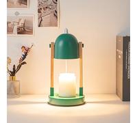 Maimeili Lampada scaldacandele con timer e dimmerabile, ideale per donne, mamme, nuova casa, cucina e ufficio, luce decorativa per candele in barattolo con 2 lampadine (candele non incluse)
