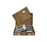 MAIMERI CASSETTA IN LEGNO 23x32 MAIMERI TEMPERA FINE + ACCESSORI