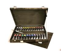 MAIMERI POLYCOLOR - CASSETTA IN LEGNO VINTAGE - 26 TUBI 20ml