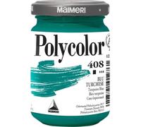 Maimeri Vynil Polycolor Colori acrilici Turquoise Blue 408 140 ml 1 pz