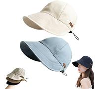 Maimiao Cappello con Protezione UV Senza Trucco,Cappello con Visiera per Donne,Cappelli solari Estivi UPF50+ per Donne (D-2pcs)