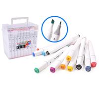 MAIN D'ARTISTE - 60 Marcatori a Doppia Punta di Alcool - Set Creativo per il Tempo Libero - 030801 - Pennarelli a Feltro - Attività Artistiche - Arte - Adulti - Bambini - Marcatori - Dai 8 Anni in su