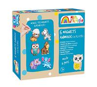 Main D'ARTISTE - Kit di Creazione di Magnet Animali - Hobby Creativo - 730203 - Stampaggio - Pittura - Gesso - Frigorifero - creatività - attività Manuali - Kit Completo - A Partire dai 5 Anni