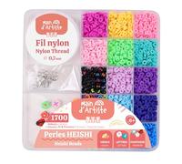 MAIN D'ARTISTE - Set di 1700 perle HEISHI - Hobby Creativo - 105714 - Plastica - Attività Manuali - Set - Adulti - Bambini - Immaginazione - Regali - Compleanno - A partire dai 6 anni
