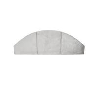 Main + Mesa NoSom - Testiera imbottita in velluto con pannello riduttore acustico, colore: grigio, misura King