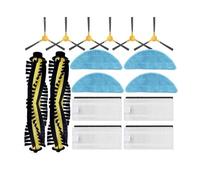 Main Side Brush Mop Cloth Filter Kit, Compatible with Create IKOHS NETBOT S14/S15, Robot Vacuum Cleaner Replacement Parts