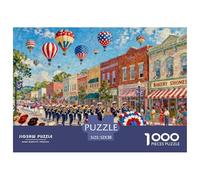 Main Street della piccola città americana Puzzle in Legno Impermeabile DIY Puzzles Da 1000 Pezzi Per Adulti Impossibili Per Decorazioni Domestiche