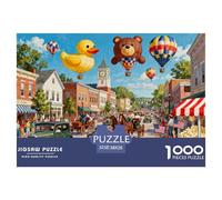 Main Street della piccola città americana Puzzle in Legno Impermeabile DIY Puzzles Da 1000 Pezzi Regali Per Adulti Divertenti Giochi Educativi