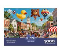 Main Street della piccola città americana Puzzle in Legno Impermeabile Puzzles Da 1000 Pezzi Per Adulti Colorati Puzzle Per Decorazioni Domestiche