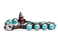 MainApps Bracciale tibetano in turchese, One Size, Legno, Türkis, One Size, Legno, Türkis