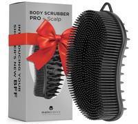 MainBasics Scrubber per il corpo in silicone a doppio lato, nero, cuoio capelluto
