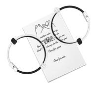 MAINBEAD - Coppia di braccialetti a distanza, intrecciati con corda di attrazione, 2 pezzi, con campanelli magnetici, gioielli, regalo perfetto per coppia, famiglia, sorelle, amiche, One Size, acciaio