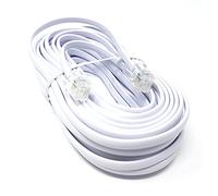 Maincore - Cavo ADSL ad alta velocità bianco piatto per modem, cavo da RJ11 a RJ11 (disponibile in 1 m, 2 m, 3 m, 5 m, 10 m, 15 m, 20 m, 30 m) 10 m white