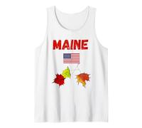 Maine Autunno Amante Souvenir Autunno Fogliame New England Viaggio Canotta