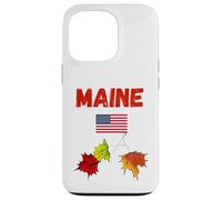 Maine autunno amante souvenir autunno fogliame New England viaggio Custodia per iPhone 13 Pro