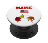Maine autunno amante souvenir autunno fogliame New England viaggio PopSockets PopGrip Adesivo