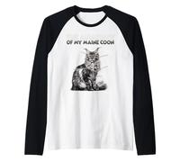Maine Coon Anatomia T | Abito da Proprietario Coony Maglia con Maniche Raglan