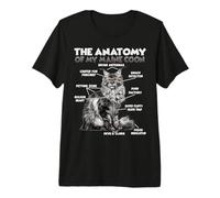 Maine Coon Anatomia T | Abito da Proprietario Coony Maglietta Premium