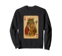 Maine Coon Cat Disco Ace Hearts Cool gioco carta King Queen Felpa