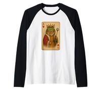 Maine Coon Cat Disco Ace Hearts Cool gioco carta King Queen Maglia con Maniche Raglan