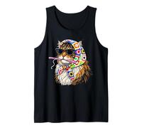 Maine Coon Cat Granny Square Crochet Yarn Crochet Lover Canotta