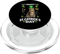 Maine Coon Cat Happy St Catricks Day Funny St Patricks Day PopSockets PopGrip per MagSafe