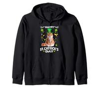 Maine Coon Cat Happy St Catricks Day St Patricks Day Cats Felpa con Cappuccio
