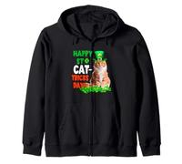 Maine Coon Cat Happy St Catricks Day St Patricks Day Cats Felpa con Cappuccio