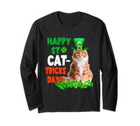 Maine Coon Cat Happy St Catricks Day St Patricks Day Cats Maglia a Manica