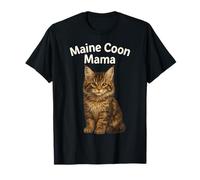 Maine Coon Cat Mama Uomini Donne Bambini Regalo Maglietta