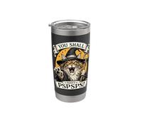 Maine Coon Cat Wizard You Shall Not PSPS Fantasy Magic Bicchiere termico in acciaio inox doppia parete