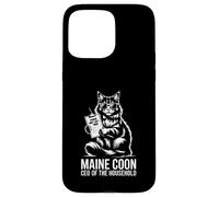 Maine Coon CEO della conformità umana domestica Custodia per iPhone 15 Pro Max