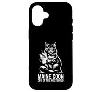 Maine Coon CEO della conformità umana domestica Custodia per iPhone 16