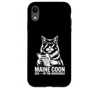 Maine Coon CEO della conformità umana domestica Custodia per iPhone XR