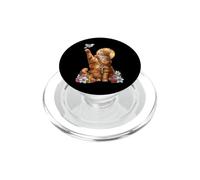 Maine Coon - Crocifisso con croce cristiana a forma di gatto PopSockets PopGrip per MagSafe