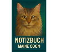 Maine Coon Katze Notizbuch, Diamond Painting Look - liniert: Zauberhaftes Katzen Design | 240 Seiten für Notizen, Ideen & Tagebuch | Perfektes Geschenk für Katzenliebhaber